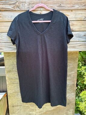 Universal Thred 100% Cotton Casual V-Neck Tshirt Dress Swimsuit Coverup Size L